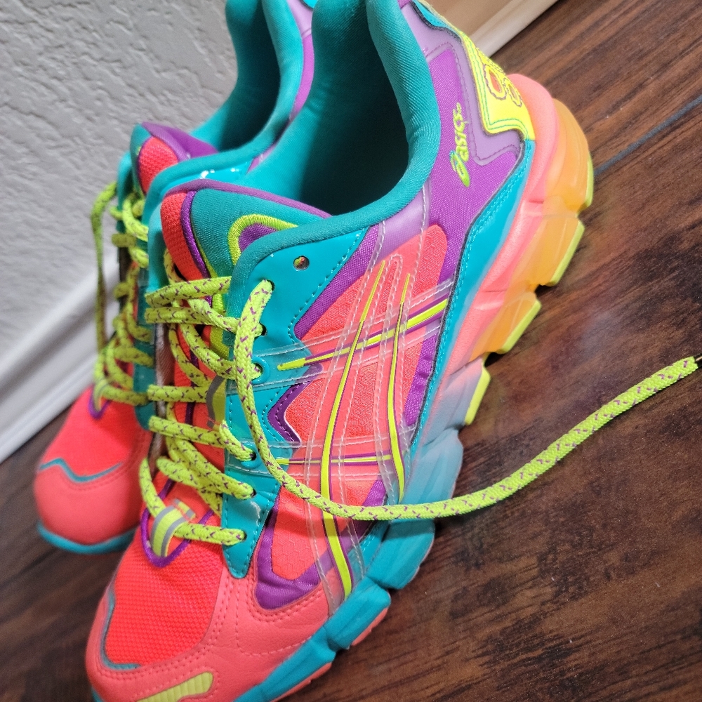 Multicolor ASICS shoes
